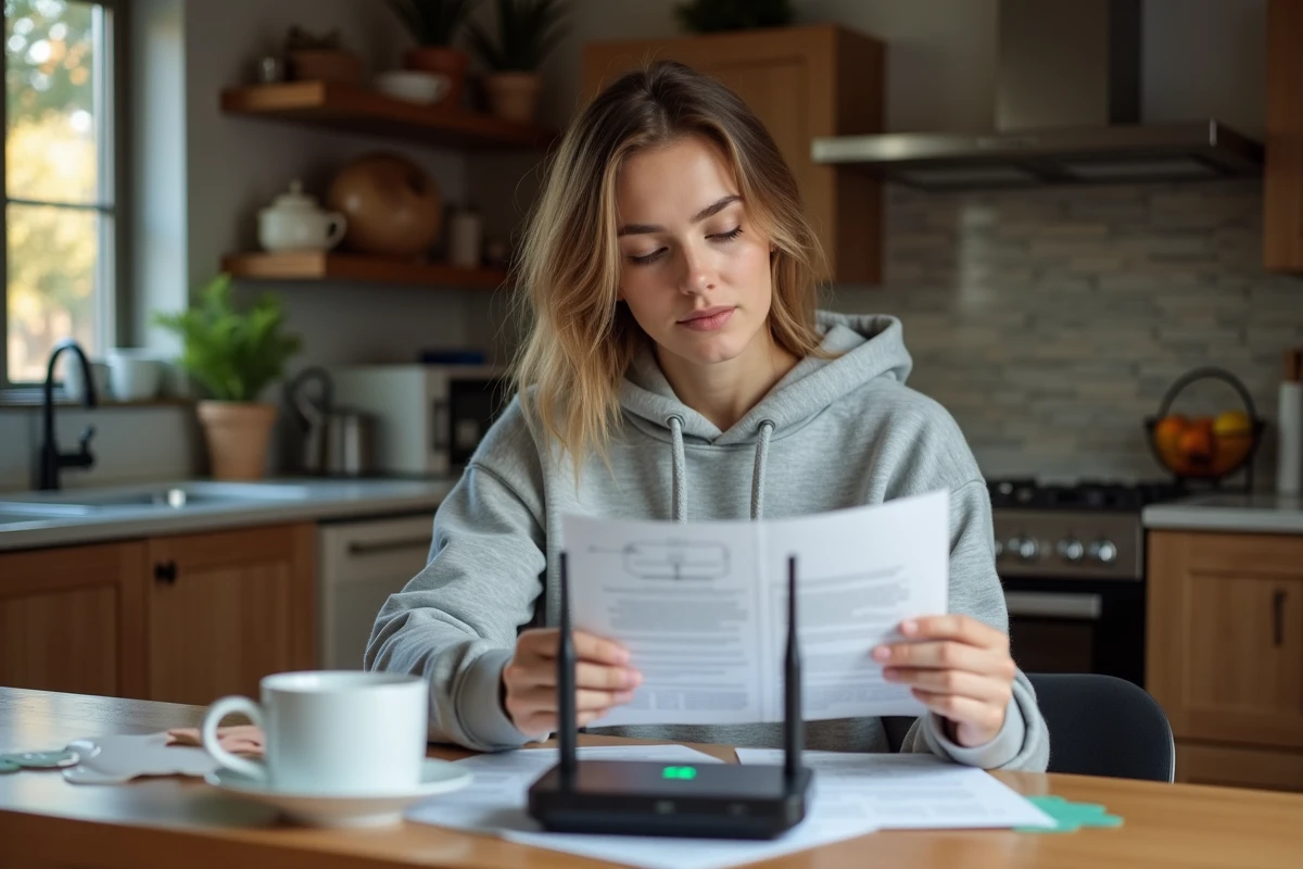 Jeune femme lisant un manuel d